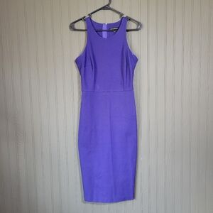Banana Republic Sloan Sleeveless Sheath Dress Stretch Purple Women's Size 6